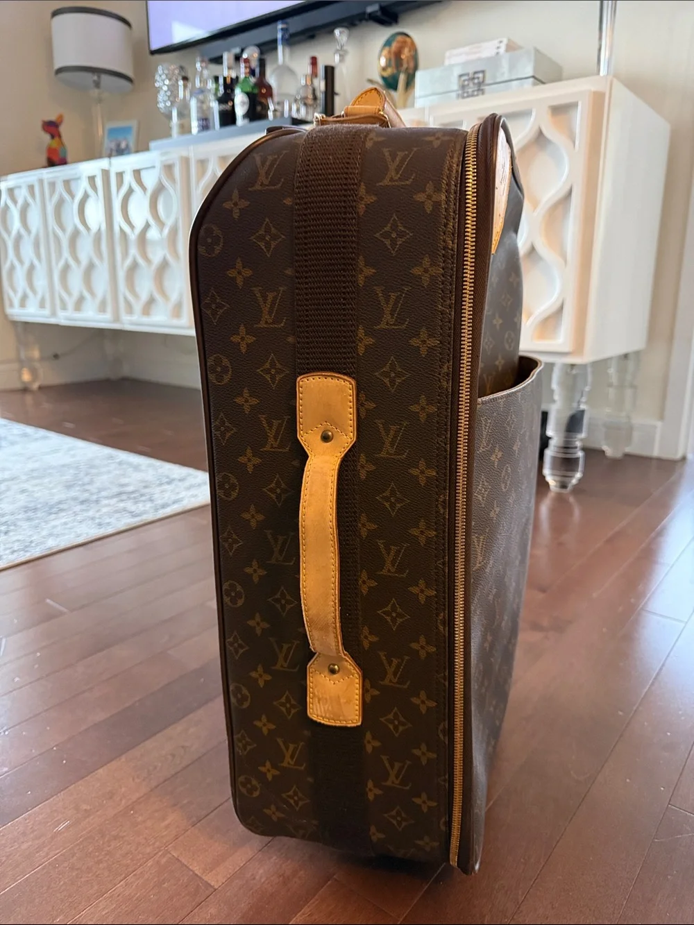 Louis Vuitton Monogram Canvas Rolling Suitcase in Brown and Tan - Picture 2 of 7